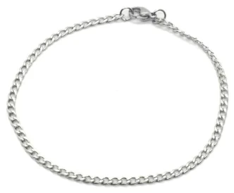Pulsera de acero quirurgico eslabon grumet 0.8NK 1:1 22cm